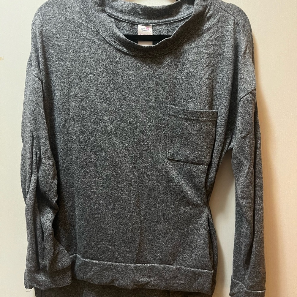 Cozy Gray Long Sleeve Top